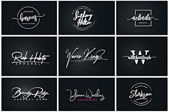 design fast signature, handwriting, scripted, cursive logo