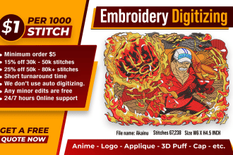 do embroidery digitizing  into dst pes jef file format