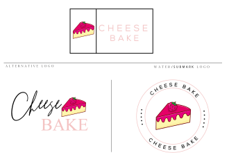 design fabalous logo of cake , bakery and makeup  eyelashes