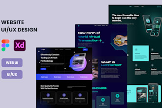 create mobile and web mockup in xd or figma