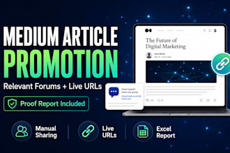 promote your medium article on relevant forums