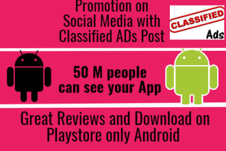 create mobile app promotion or ads or app marketing