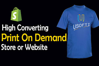 build print on demand shopify store, shopify website