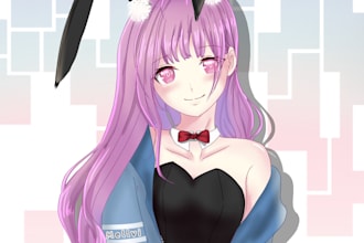 draw an anime style,fanart,oc,manga illustration just sfw