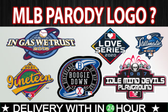 make custom mlb parody logo embroidery, world series, all star game, baseball