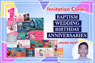 do custom made birthday, wedding, anniversary invitations