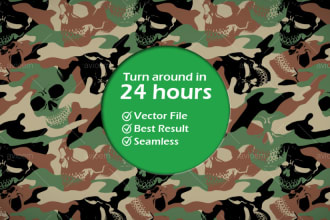 create camouflage seamless pattern in 1 day