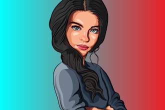 draw caricature big head exaggerated your self portrait