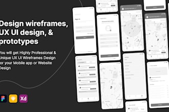 design wireframes, UX UI design, and prototypes