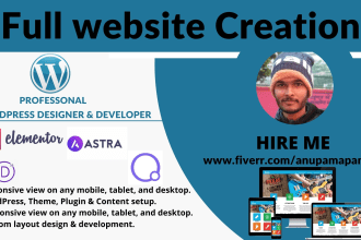 setup wordpress, customization, demo upload, and responsive webdesign