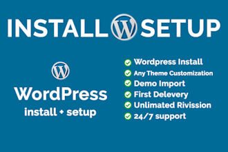install and setup  wordpress website