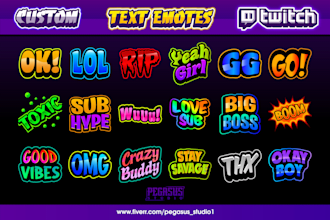 design custom text emotes for twitch
