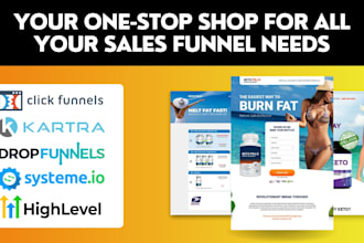 be your gohighlevel, clickfunnels, landing page expert