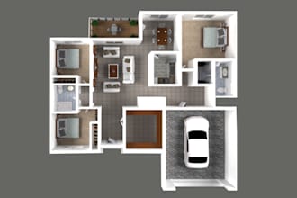 do a 3d floor plan,3d rendering