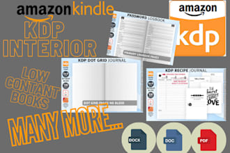 create kdp low content book interior in 24h