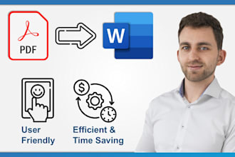 convert scanned PDF to word document template