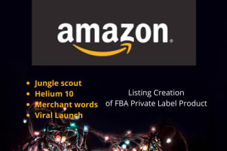 do amazon product hunt and research using helium 10 for you and listing creation