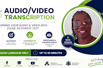 professionally transcribe audio and video