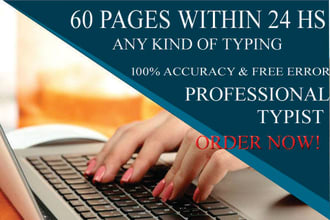 professional typist to complete any type of data entry work