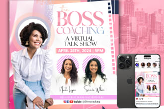 design a creative social media flyer or church flyer in 6hrs