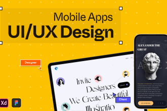 do mobile app uiux designs for ios and android figma xd