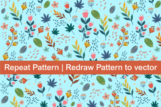 design repeated pattern, redraw vector pattern