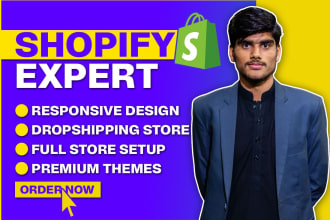 create a shopify website, shopify store design, or shopify dropshipping store