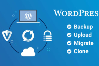 backup, upload, migrate and clone wordpress website