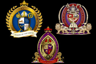 create an awesome church and school seal, bishop seal logo