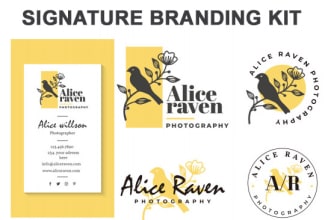 design signature branding kit,social media kit,handwriting signature logo design