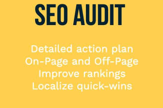 create a SEO audit report and action plan