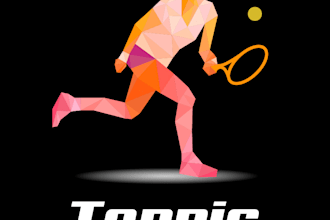 design a modern tennis and badminton logo