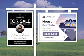 do yard sign, singing and billboard design
