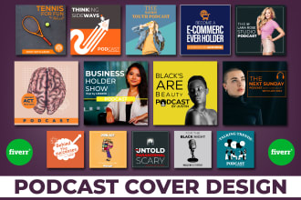 create topnotch podcast cover design and podcast cover art