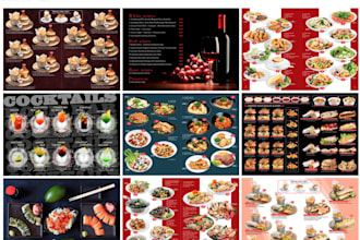 design professional restaurant menus for print and digital use