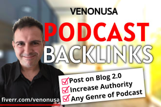 do blog SEO backlinks for podcast to rank up
