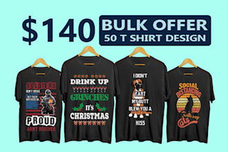 do bulk t shirt design for your print on pod business