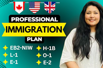 write immigration business plan for eb2 niw, e2, l1 visa and USA