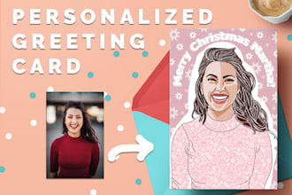draw a portrait for your greeting card