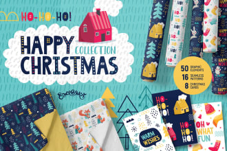 create christmas card and holiday flyer design