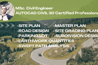 design site plan and grading plan in autocad civil 3d