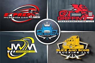 do transport logistic and trucking logo
