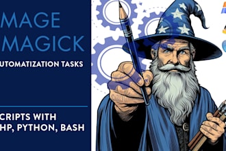 automatize repetitive images task with imagemagick, python or batch scripts