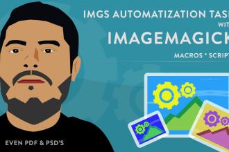 automatize repetitive images task with imagemagick, python or batch scripts