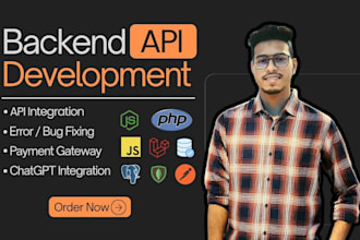 build custom node js backend apis for web or mobile apps as developer