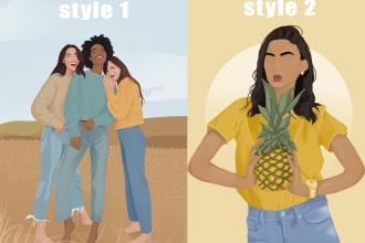 draw vector minimalist illustration from your photo