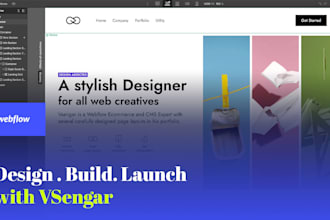 design your website using webflow or framer