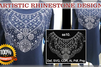 create an blouse rhinestone bling design for you