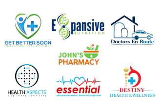 create health, nutrition, medicine, clinic and hospital logo