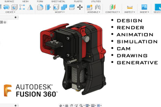 assist with any cad design and prototype using fusion 360